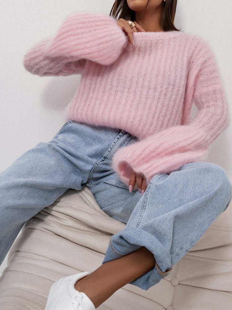 Premium mohair sweater blue - Image 11