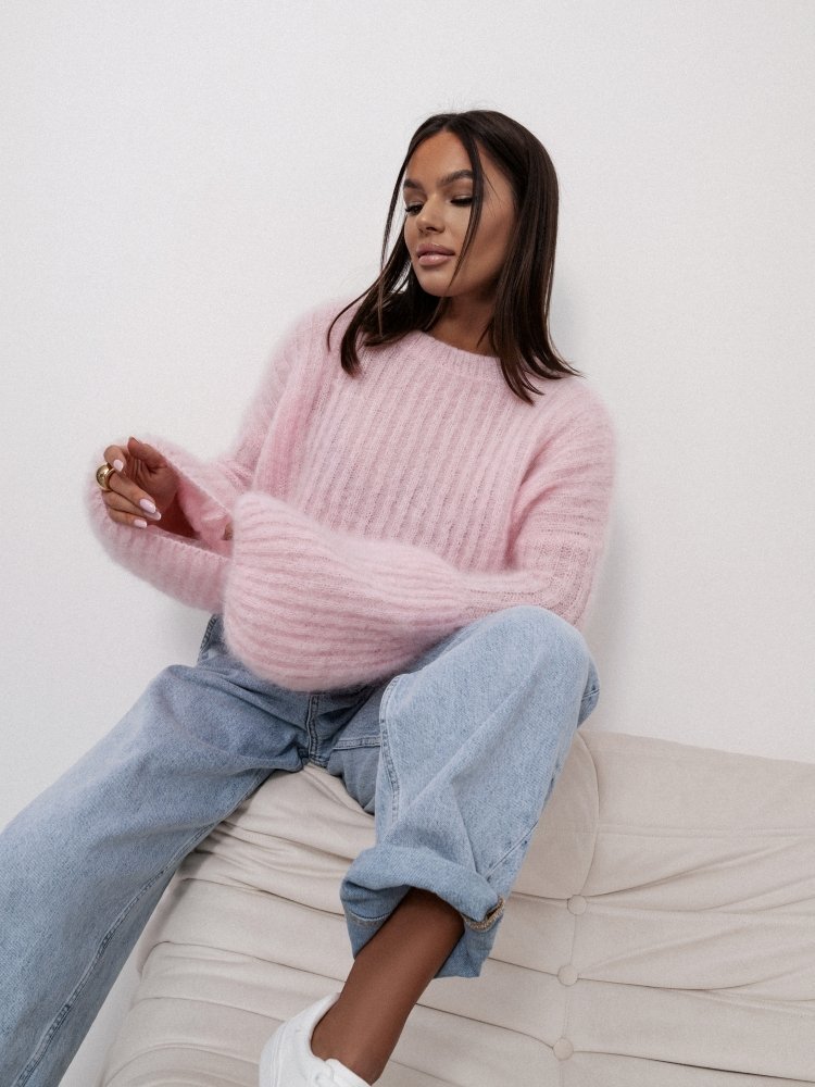 Premium mohair sweater blue - Image 12