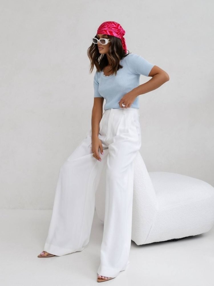 ribbed blouse blue - Image 2