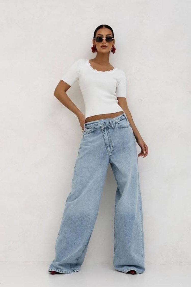 ribbed blouse blue - Image 6