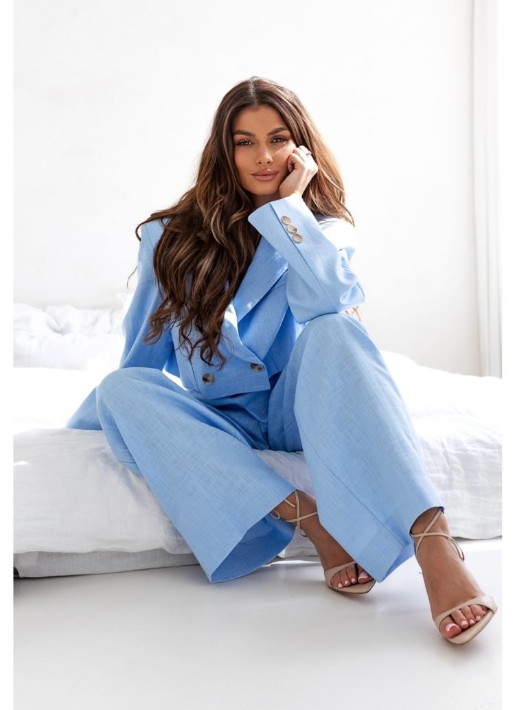 Natural linen blue suit sempre - Image 2