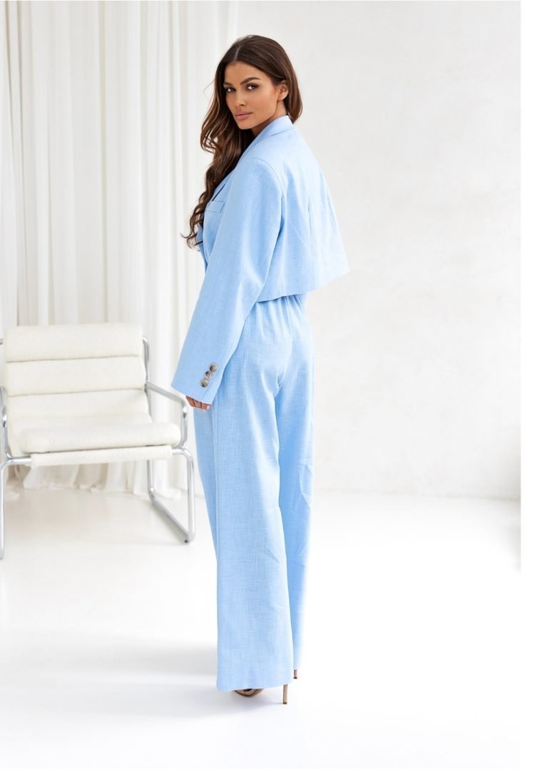 Natural linen blue suit sempre - Image 7