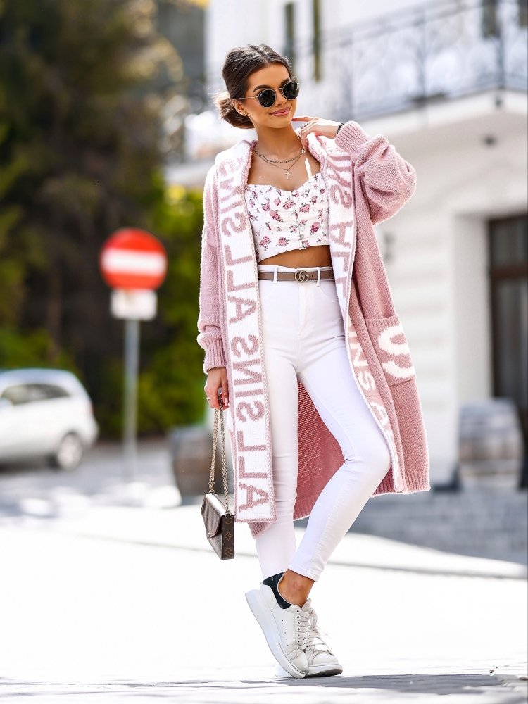 Long cardigan pink Cocomore
