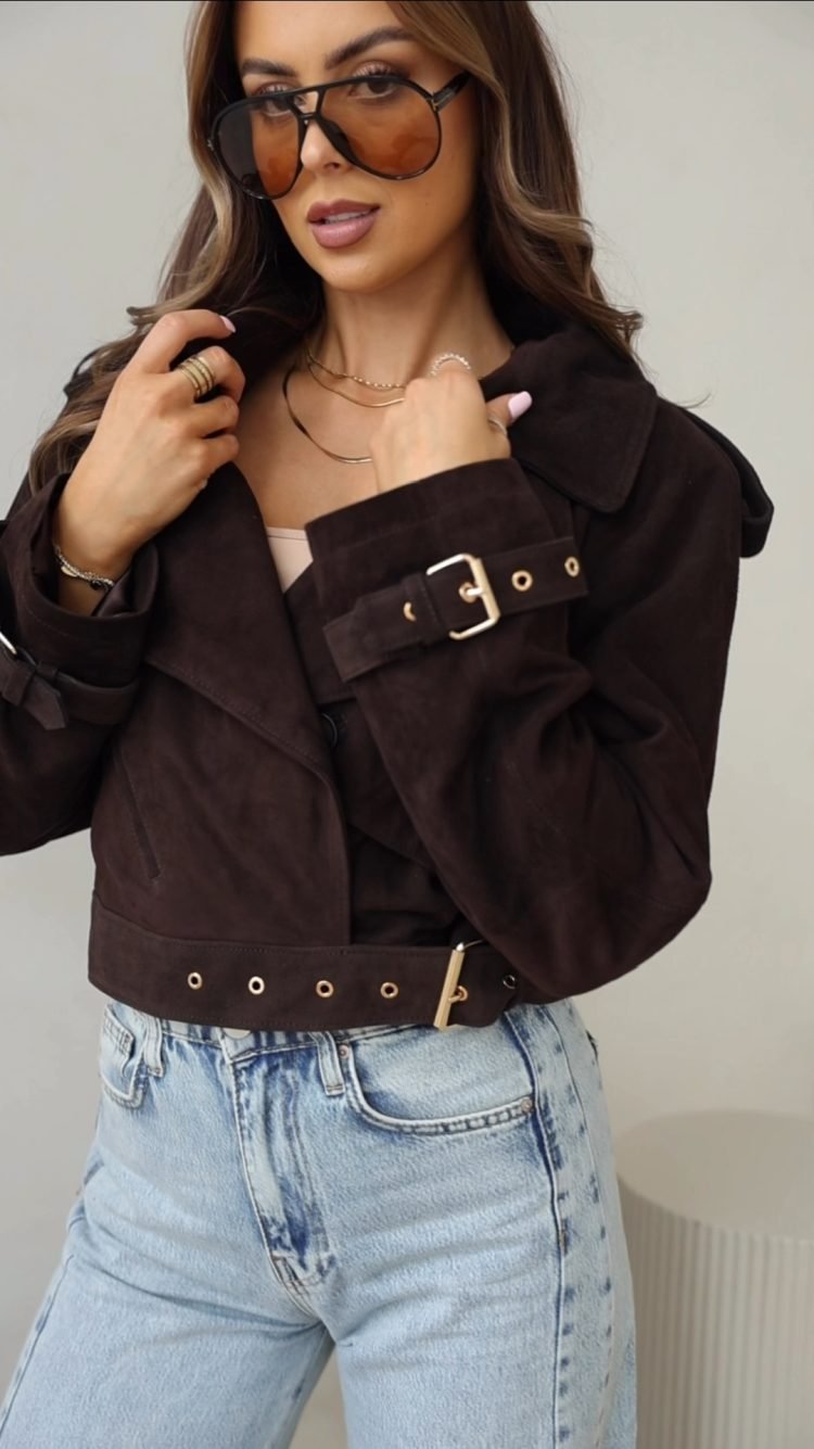 Exclusive Suede Biker Jacket - Image 14