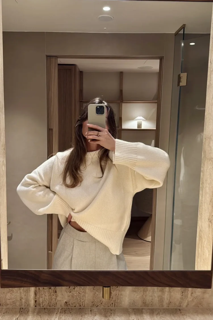 Merino Wool Sweater red - Image 8