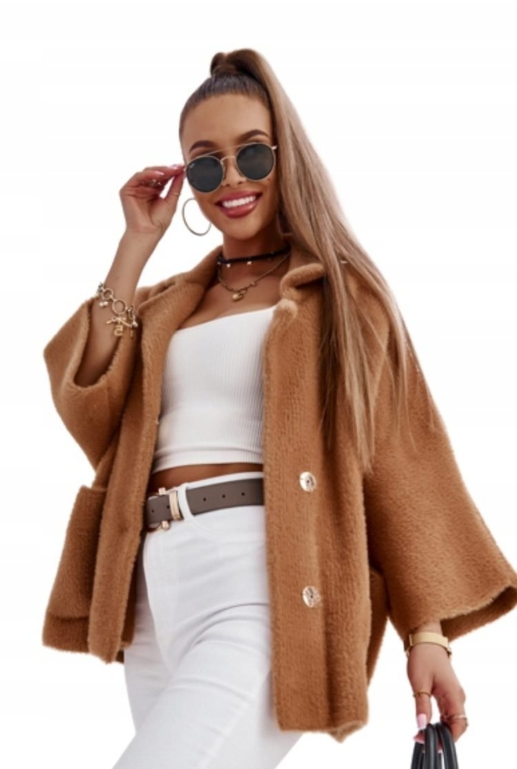 Coat Lara alpaca model pink - Image 10