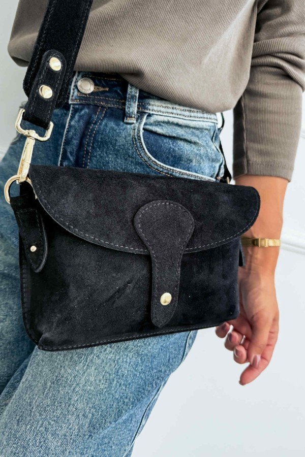 Genuine Suede Crossbody Bag