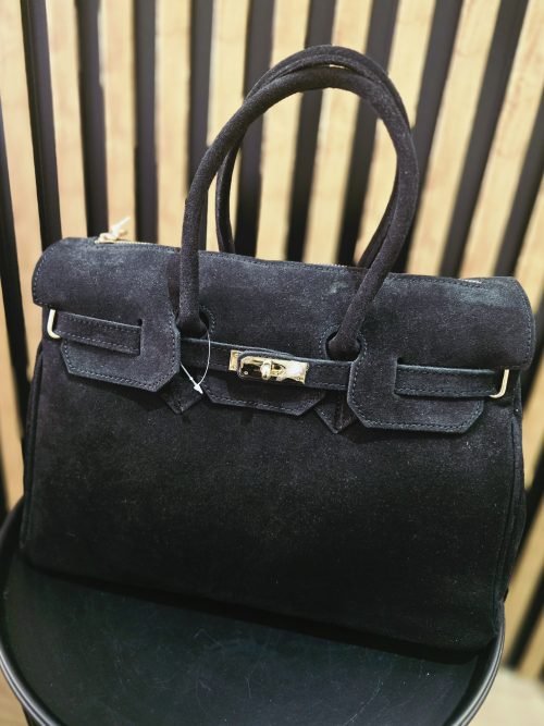 Black luxary Suede Handbag