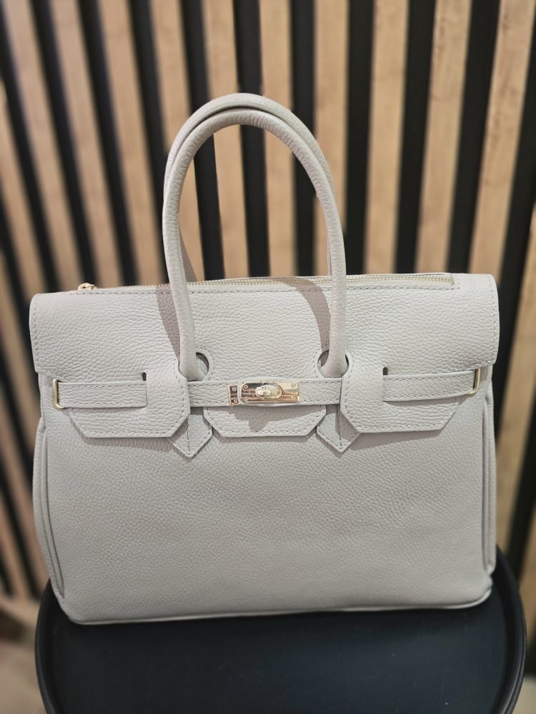 Beige luxary genuine leather Handbag