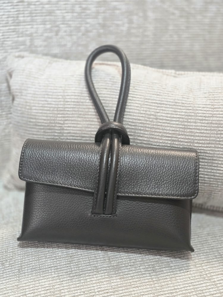 The Loop Handle Leather Bag in Rich Chocolate - Image 2