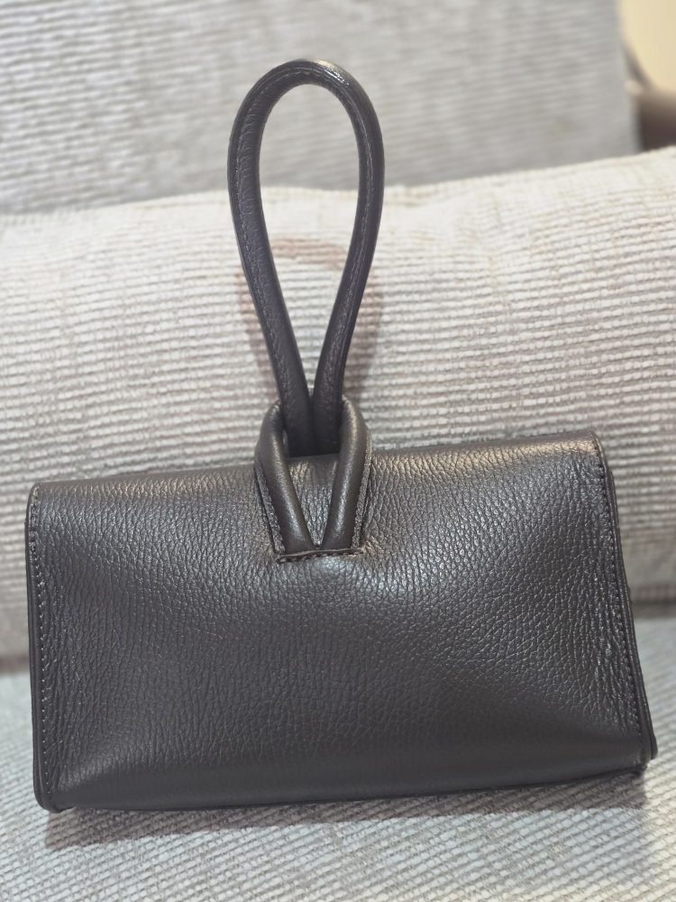 The Loop Handle Leather Bag in Rich Chocolate - Image 3