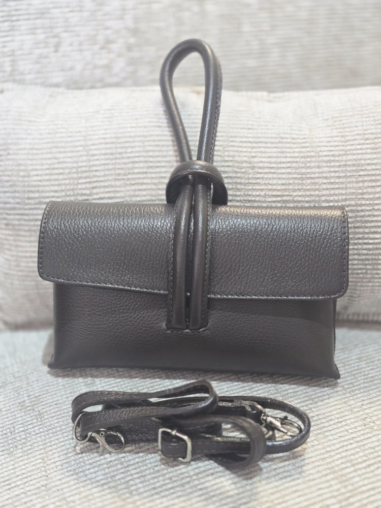 The Loop Handle Leather Bag in Rich Chocolate
