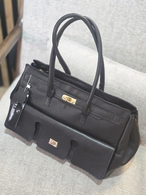 The Mayfair Leather Tote black