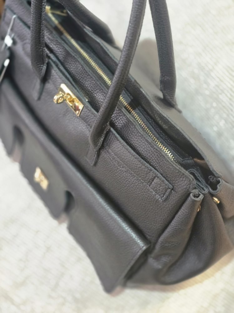 The Mayfair Leather Tote black - Image 4