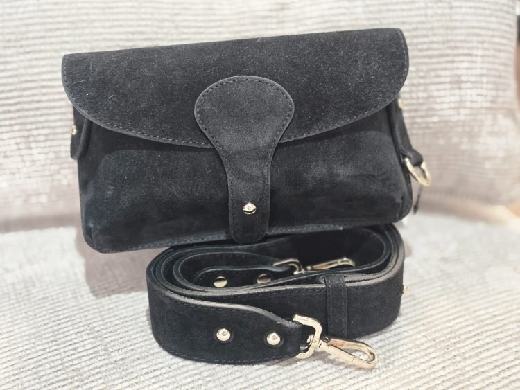 Genuine Suede Crossbody Bag - Image 3