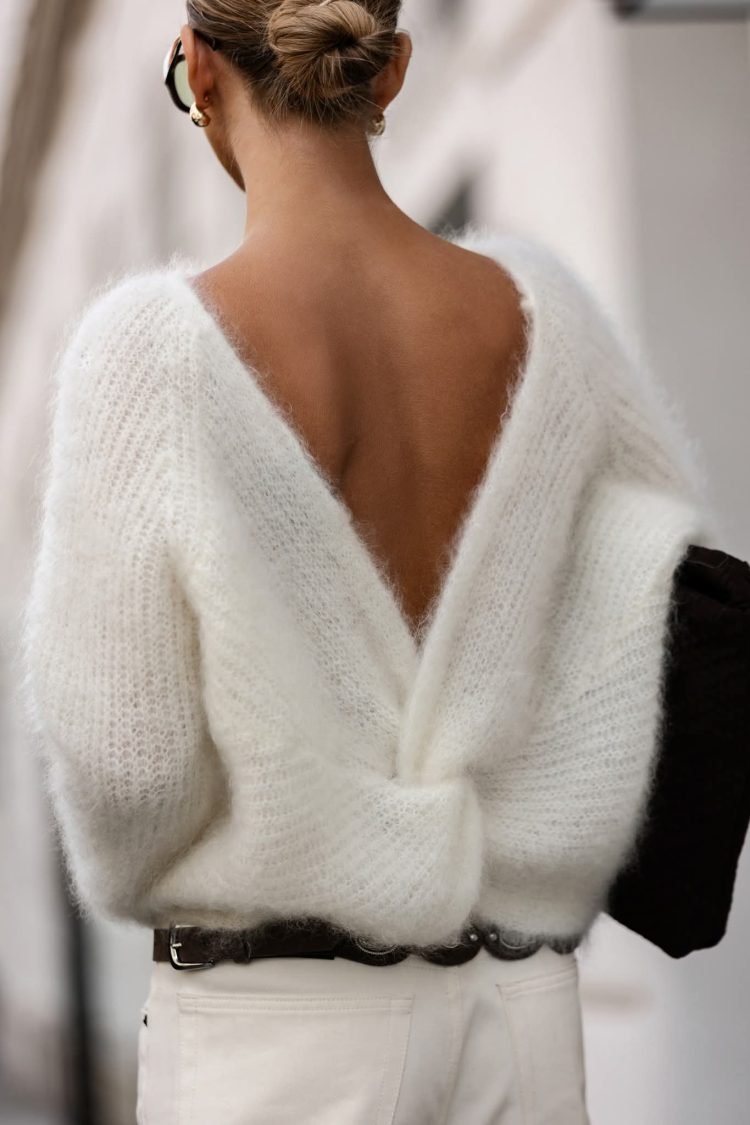 Premium Mohair Sweater in Noble Cream - Image 2