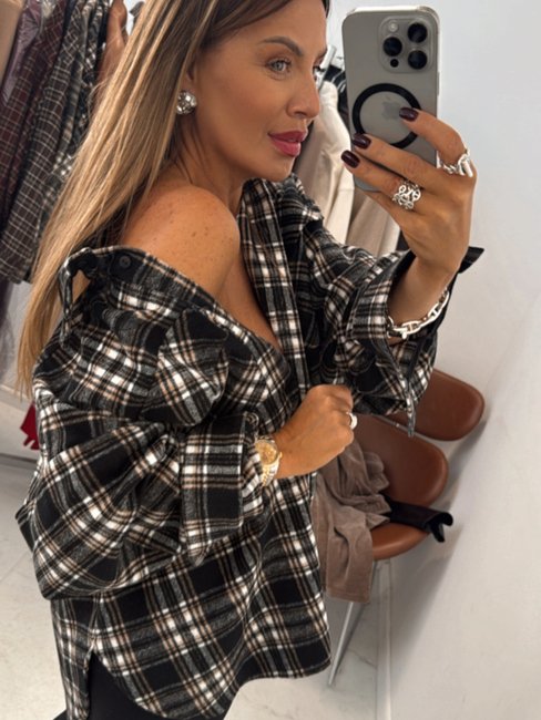 Emo Black Flannel Shirt - Image 2