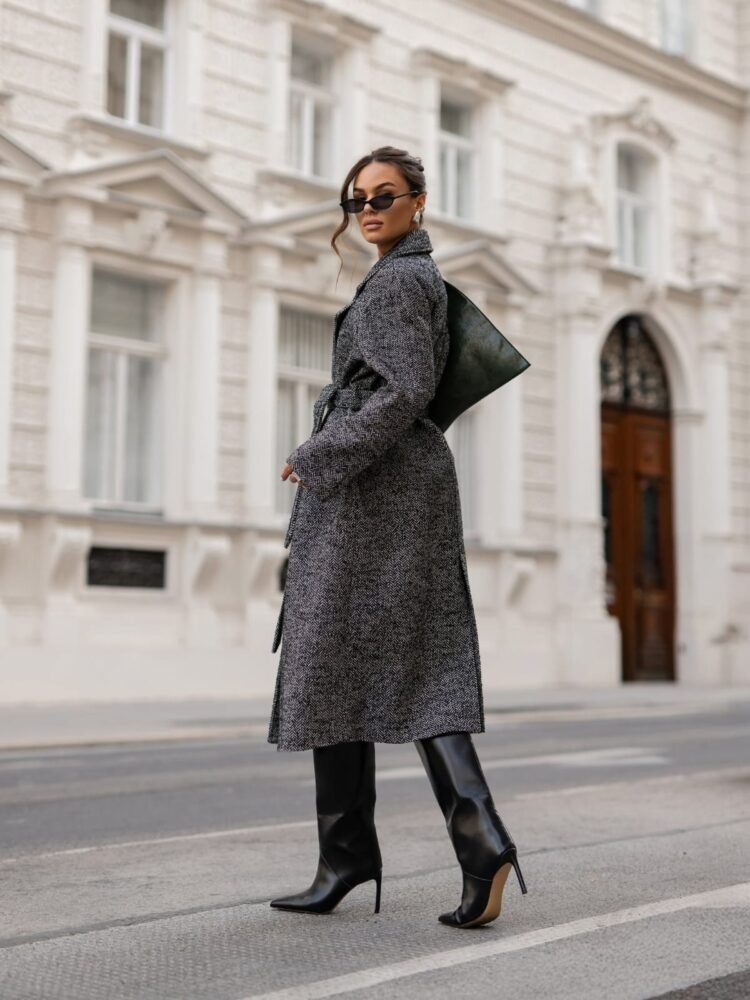 Albert elegance Coat herringbone beige - Image 5