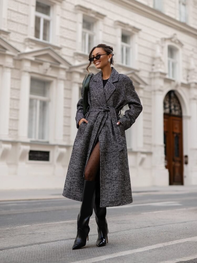 Albert elegance Coat herringbone beige - Image 4