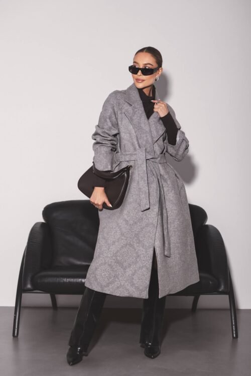 Albert elegance Coat grey print