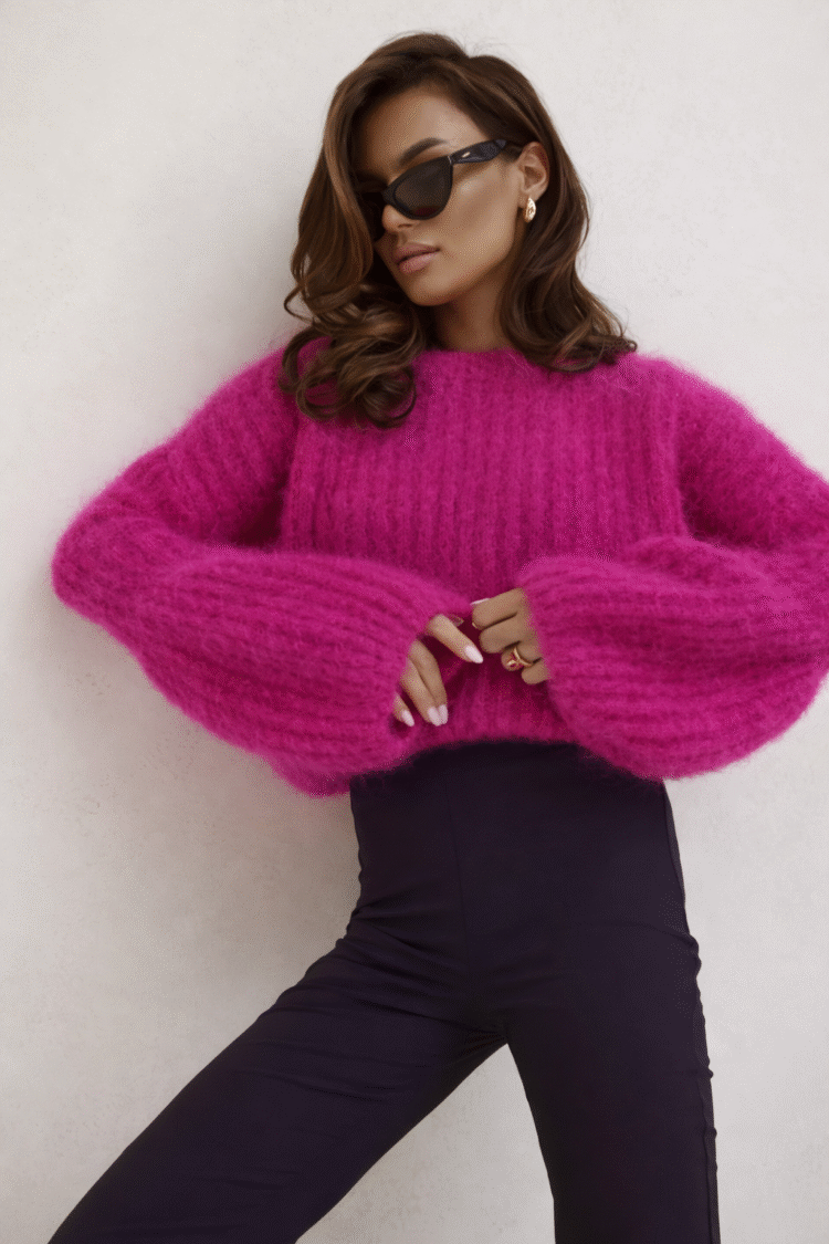 Premium mohair sweater amarant