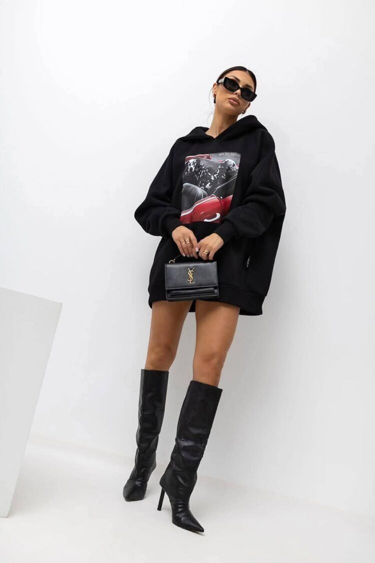 Sweatshirt with hoodie black– MCO - Image 4