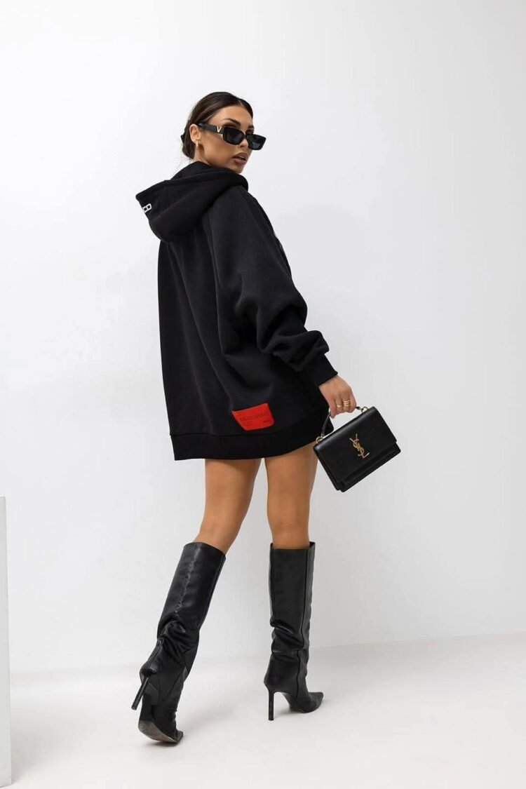 Sweatshirt with hoodie black– MCO - Image 5