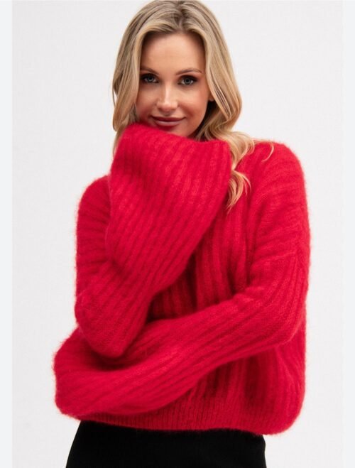 Premium mohair sweater red