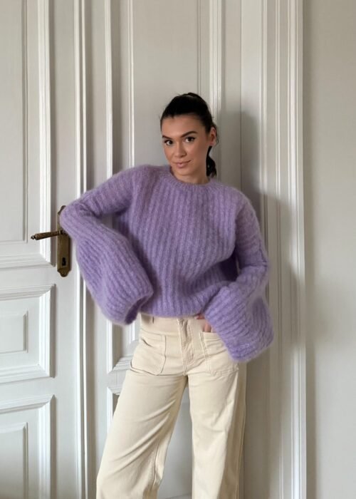Premium mohair sweater purple
