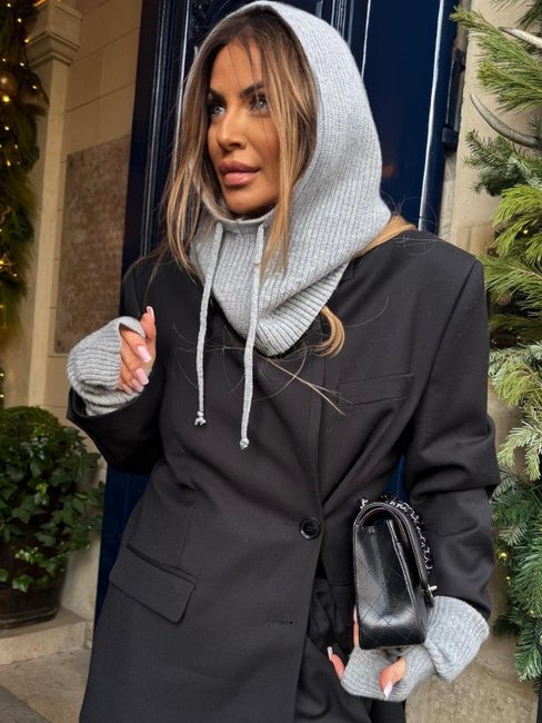 Wool & Cashmere Balaclava grey