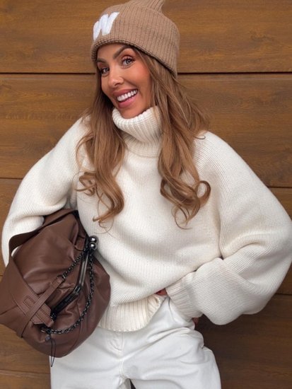 Merino Wool Turtleneck cream