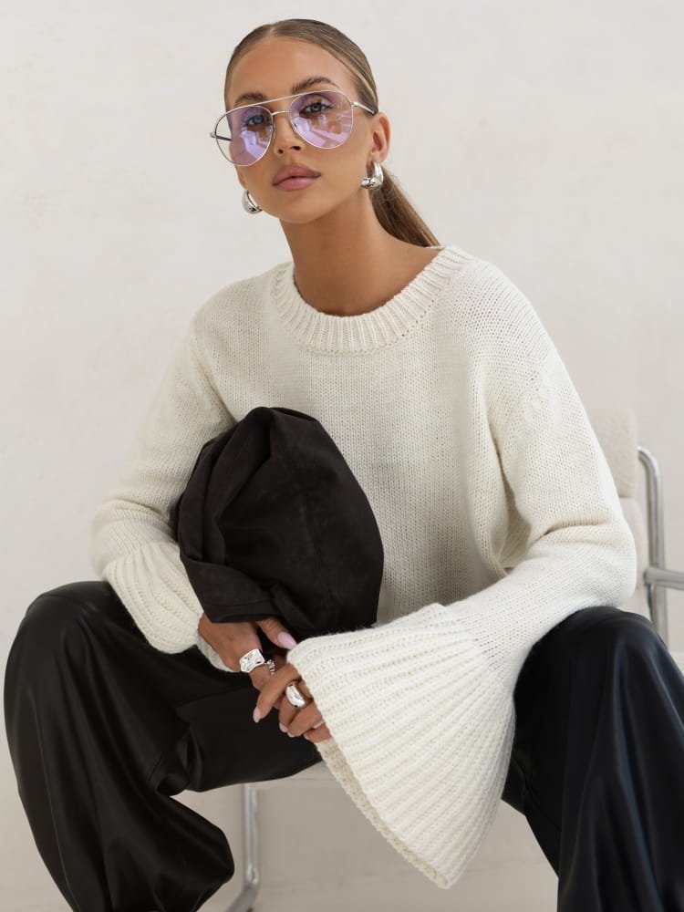 Gina Women’s Sweater cream - Image 3