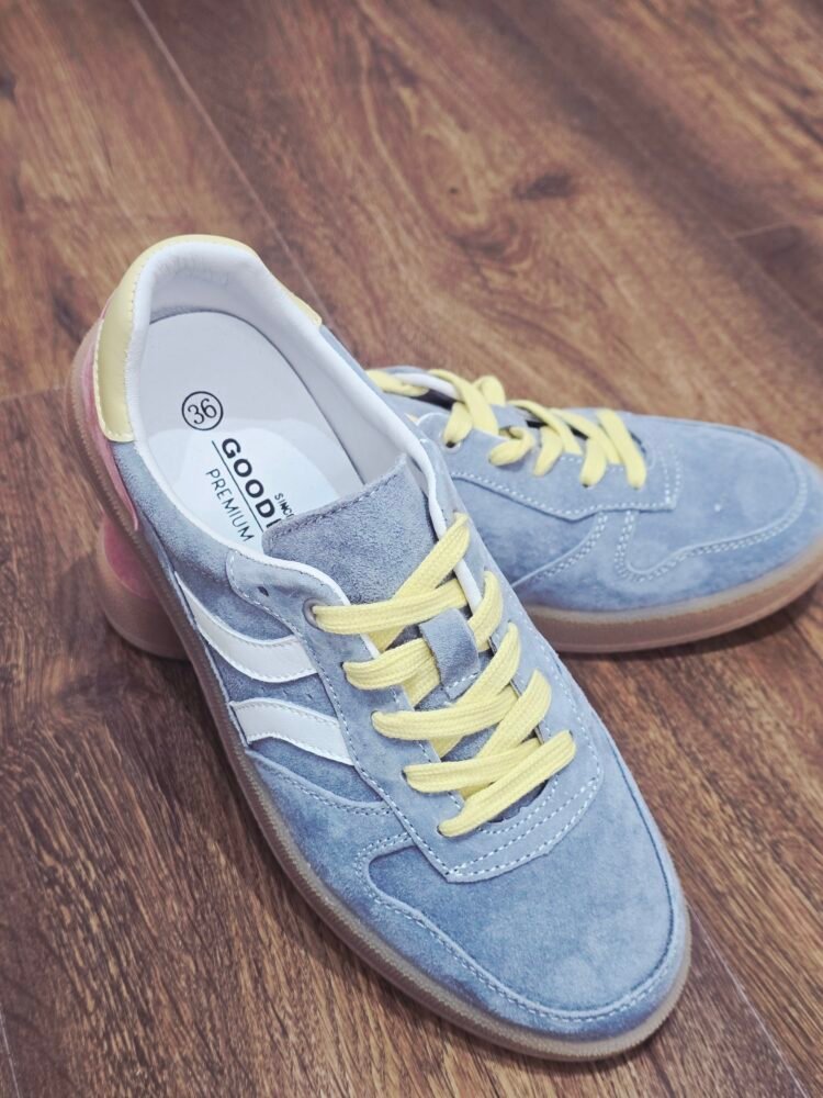 Leather trainers Dove - Image 2