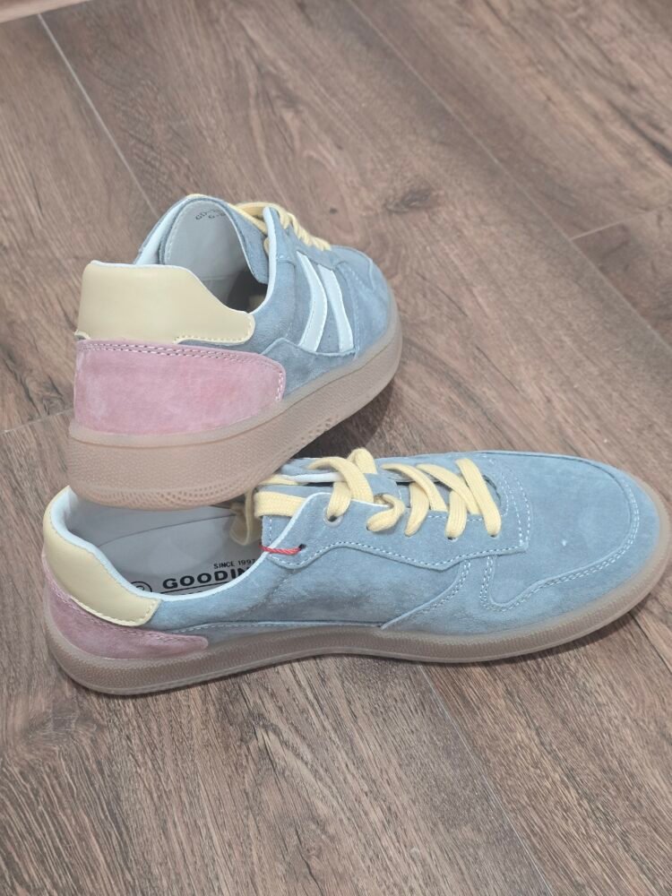 Leather trainers Dove - Image 6