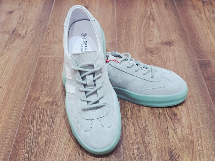 Leather trainers Mint - Image 3