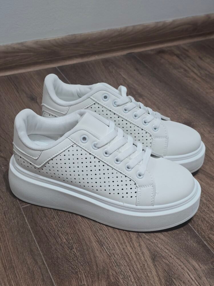 Eco-Leather Sneakers white - Image 4