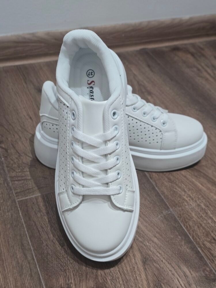 Eco-Leather Sneakers white - Image 6