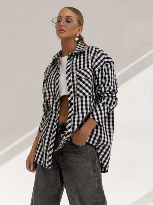 Cotton Bianca shirt black