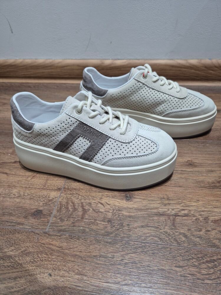 Leather trainers Light Beige - Image 4