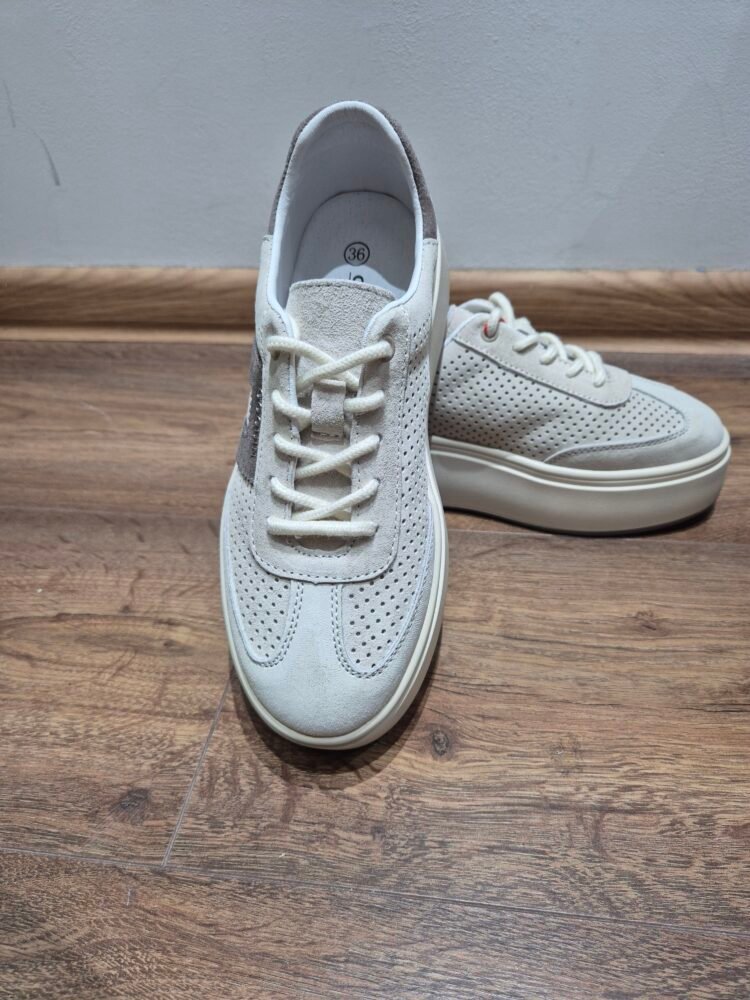 Leather trainers Light Beige - Image 3