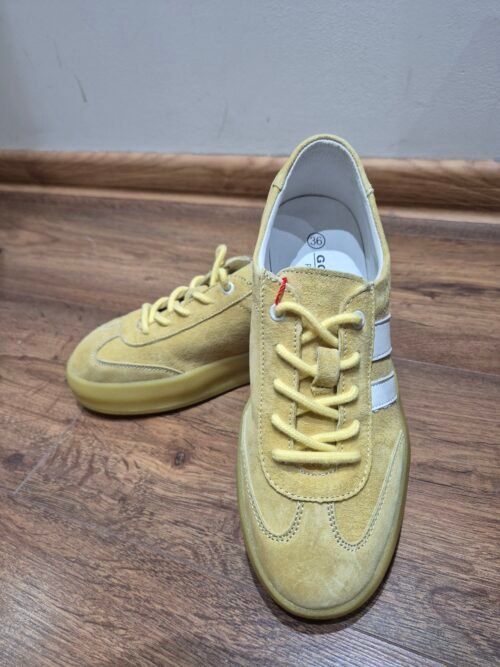 Leather trainers Pink yellow