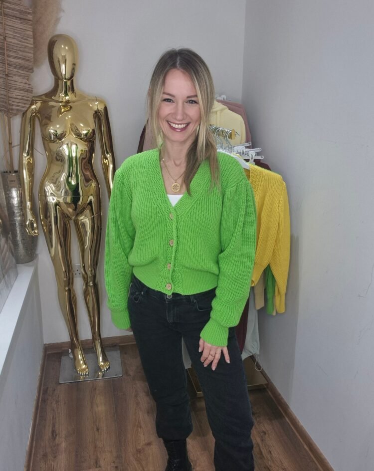 Buttoned Cardigan Green - Image 4