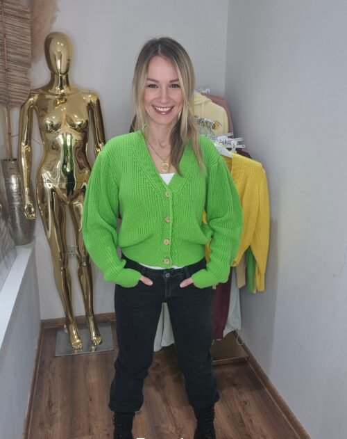 Buttoned Cardigan Green