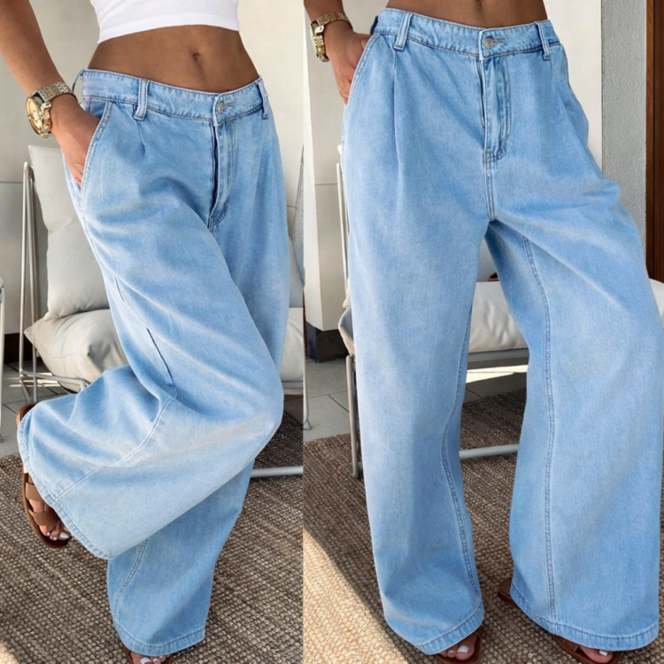 Light blue wide-leg denim DH1042 - Image 2