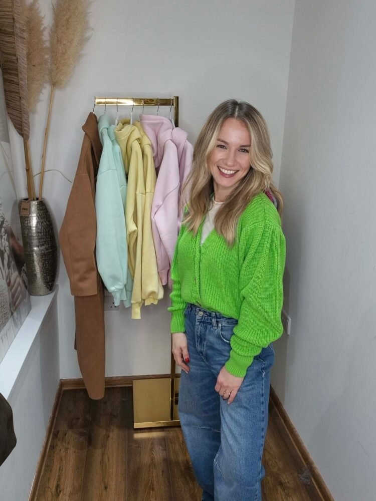 Buttoned Cardigan Green