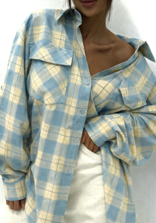 Checked Shirt – Spring Essential pastel blue