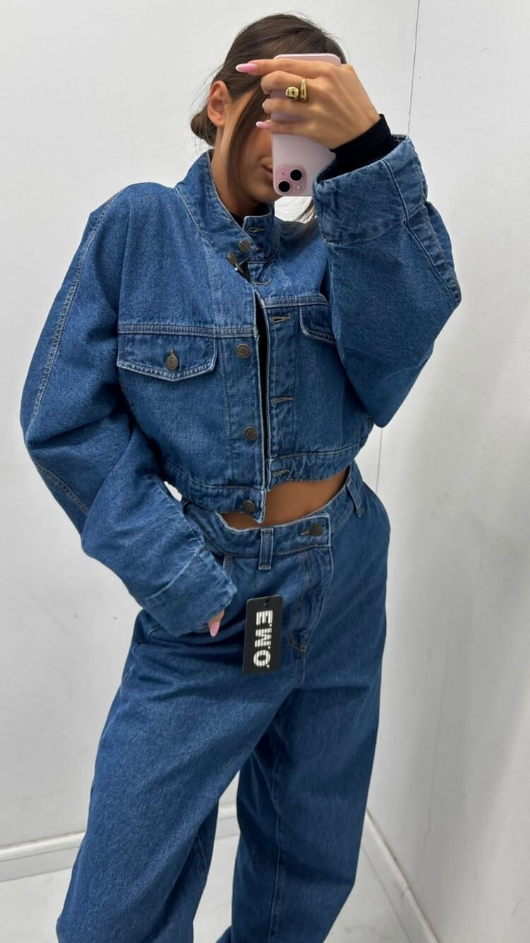 EMO Denim Jacket Beige - Image 3