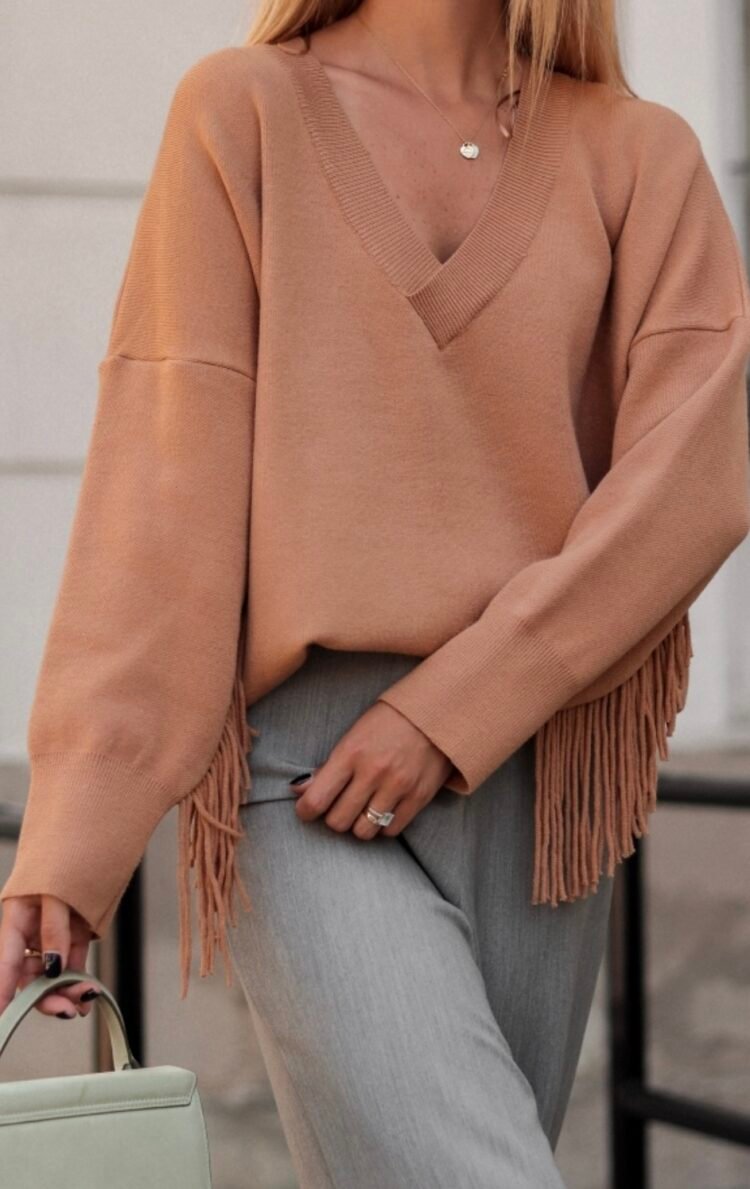 Cocomore Sweater with fringes Beige - Image 3