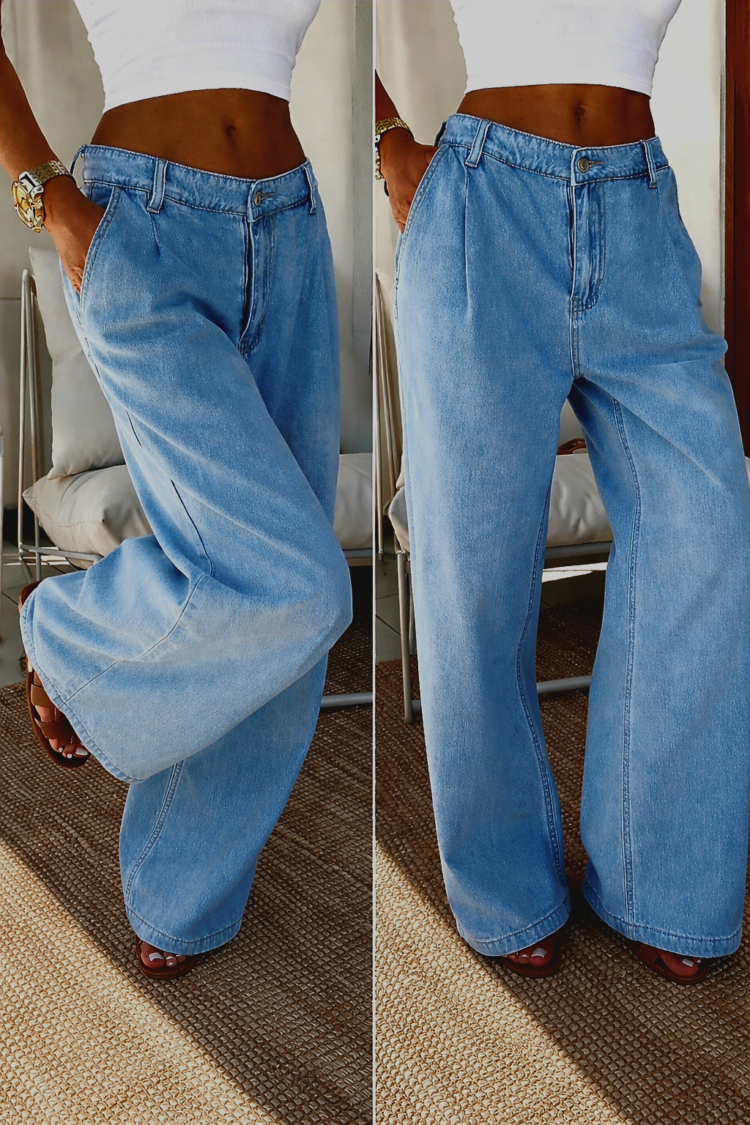Light blue wide-leg denim DH1042