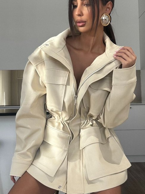 EMO Jeans jacket Beige - Image 2